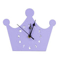Cartoon wooden wall clock with alien and animal designs in multiple colours
