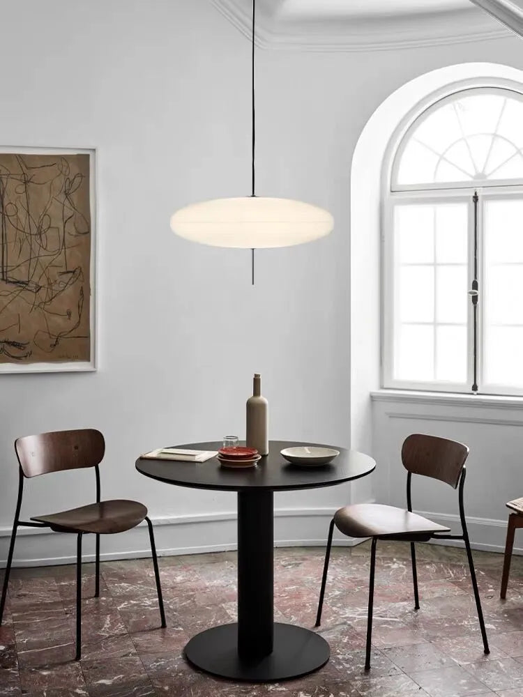 Nordic retro UFO shaped chandelier ceiling light in black and white colour