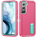 Three-proof Samsung phone case with bracket in Pink Blue, anti-fall and anti-fingerprint, TPU PC back cover.