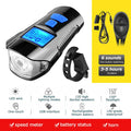 Waterproof USB rechargeable bicycle front light with computer code meter and ABS housing