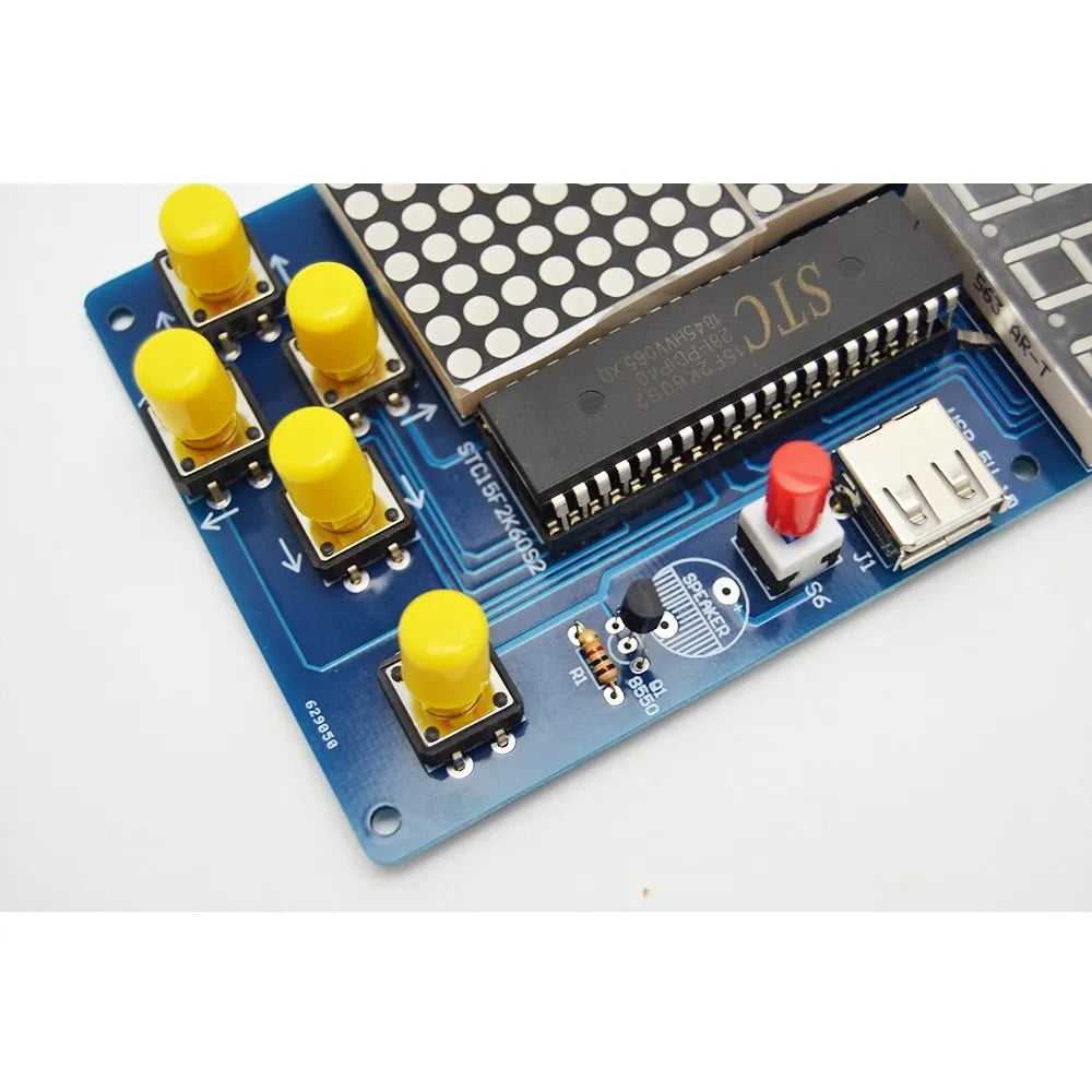 51 MCU game machine DIY kit with unwelded parts and battery box