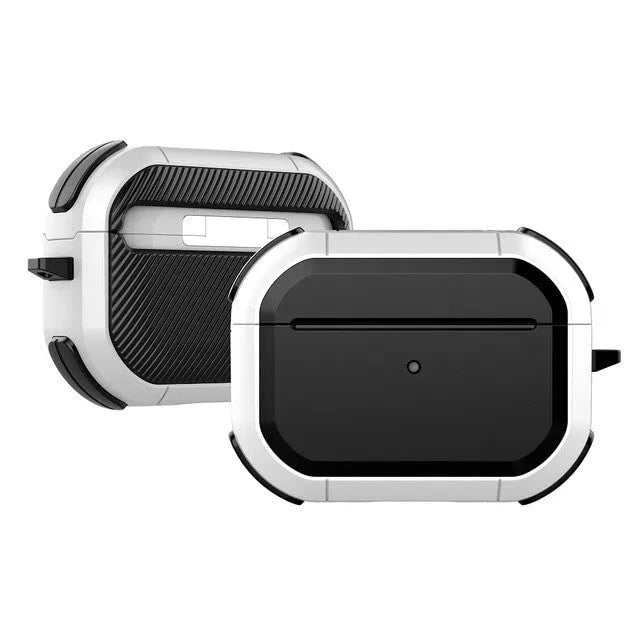 Black TPU and PC protective shell for AirPods Pro and AirPods 1 or 2 generation models