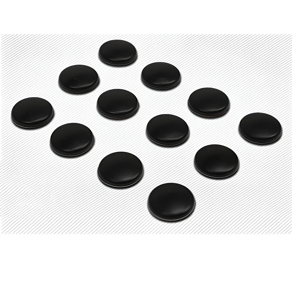 Set of 12 black ABS car door screw caps for Mazda, waterproof dustproof rustproof protective covers