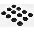 Set of 12 black ABS car door screw caps for Mazda, waterproof dustproof rustproof protective covers