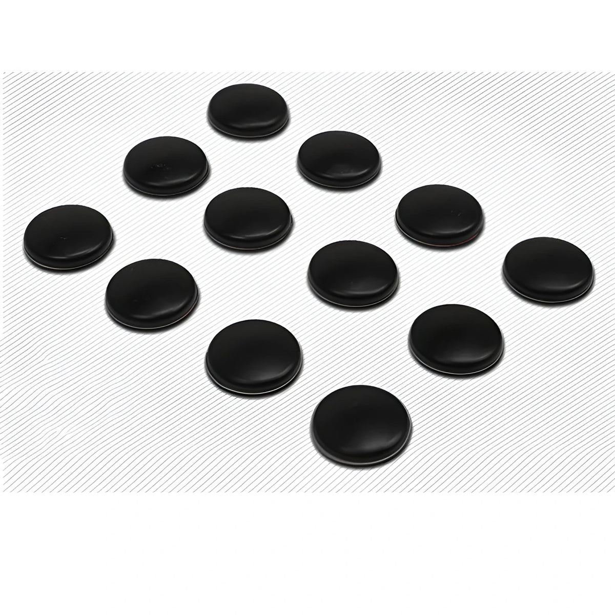 Set of 12 black ABS car door screw caps for Mazda, waterproof dustproof rustproof protective covers