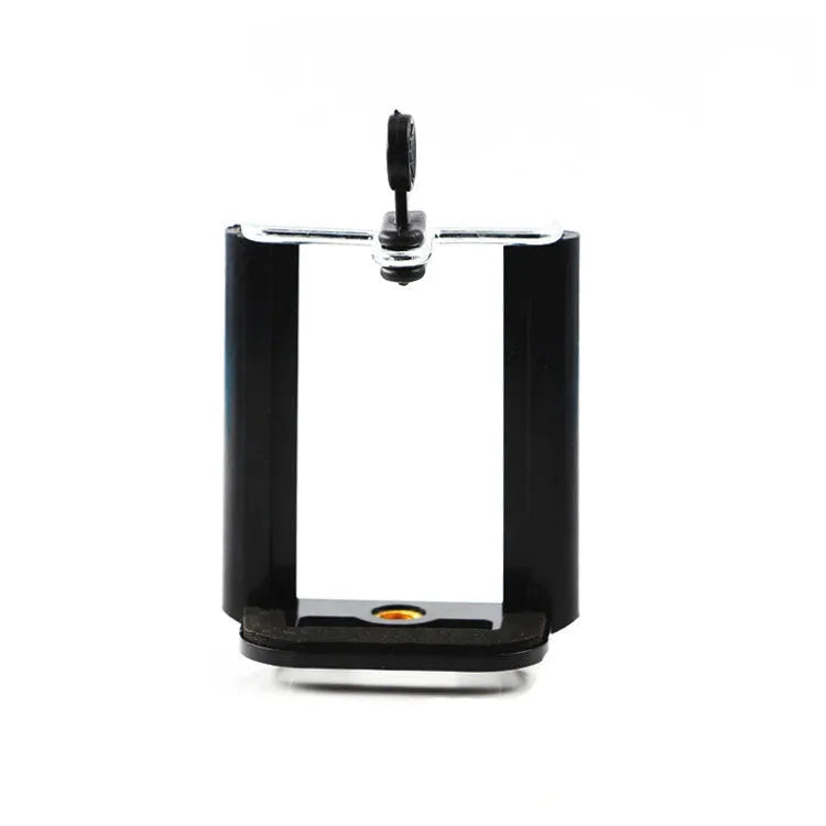 Black U-shaped plastic mobile phone clip bracket for poles and bars