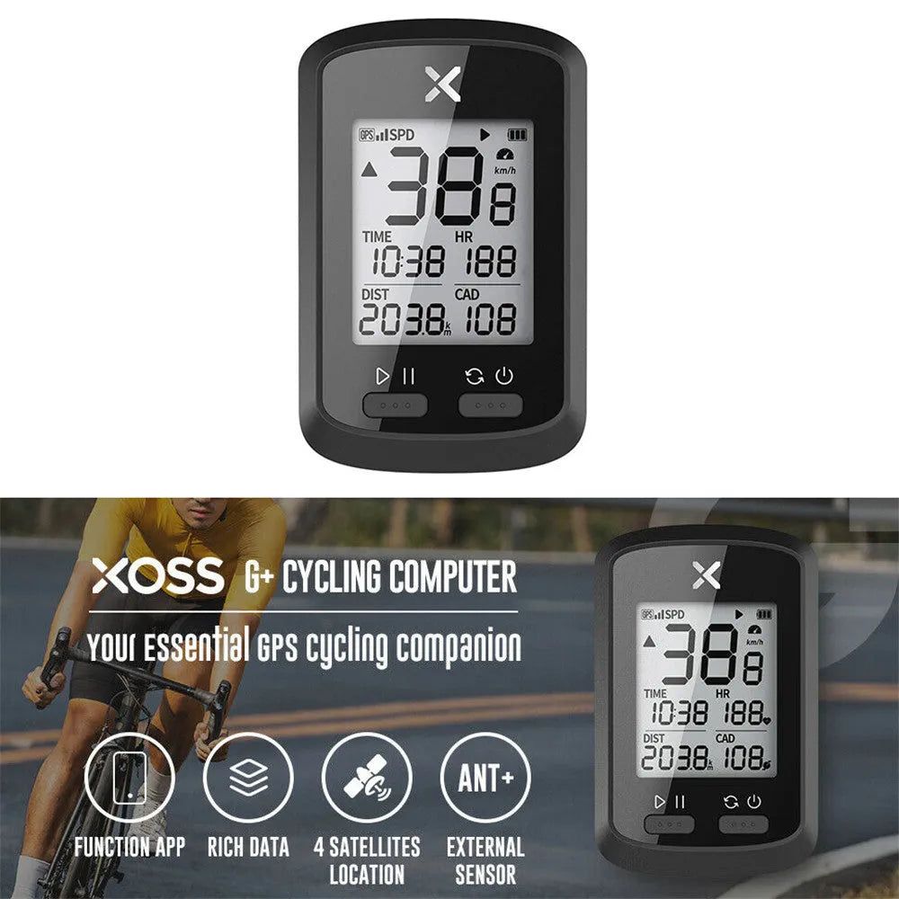 Black plastic waterproof bicycle stopwatch for cycling timing and training