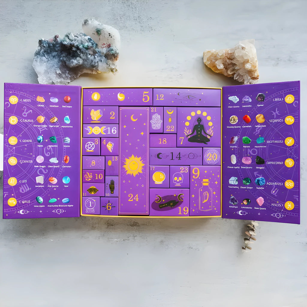 Purple Halloween crystal countdown gift box paper craft kit for children's emotional development