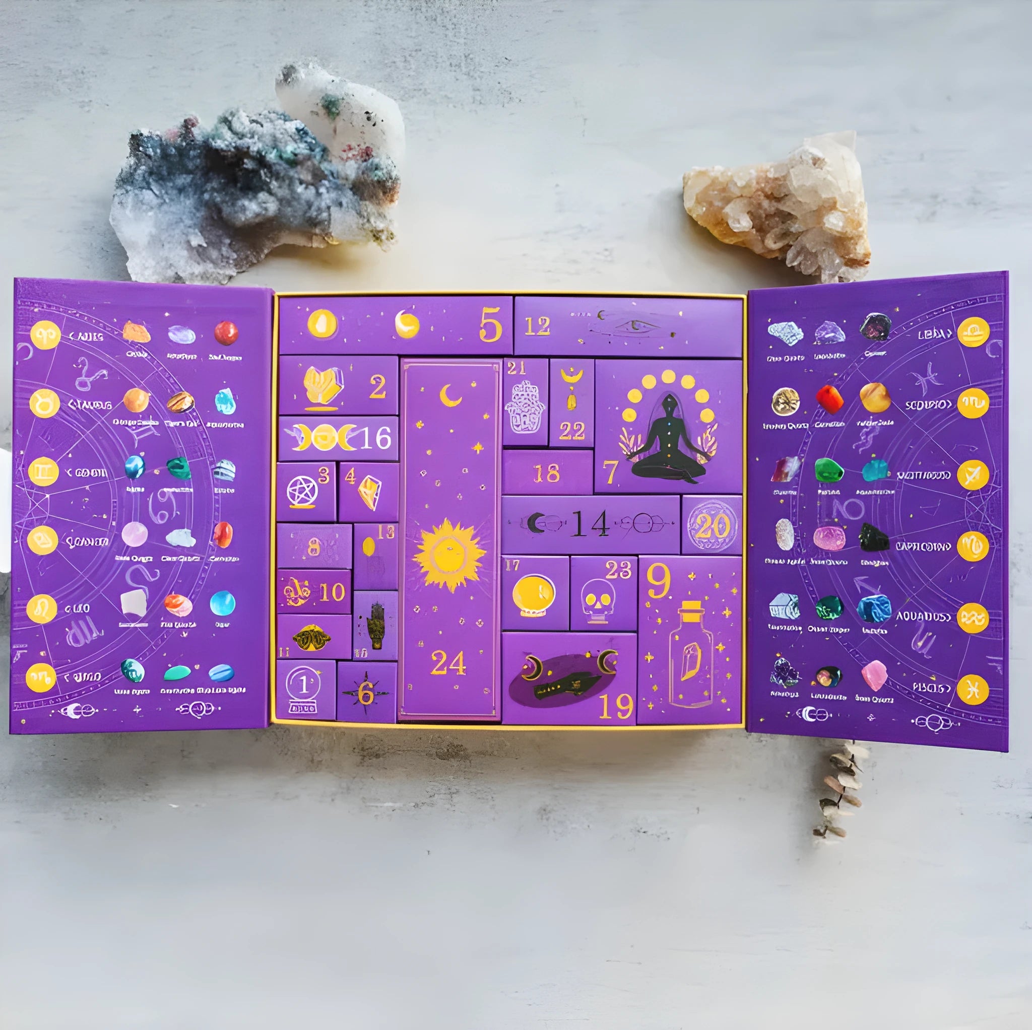 Purple Halloween crystal countdown gift box paper craft kit for children's emotional development