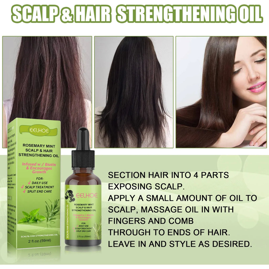 59ml rosemary mint hair growth fluid bottle for scalp treatment and hair nourishment