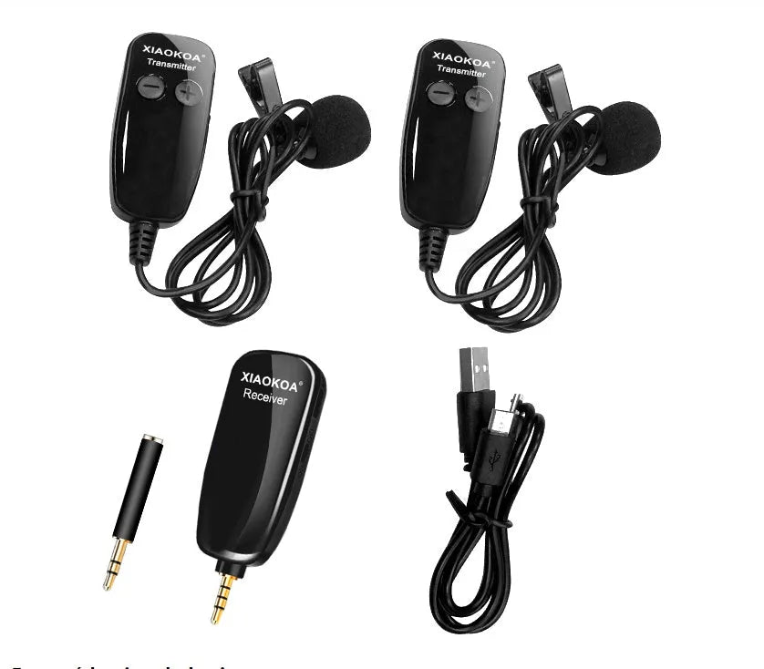 Black mobile phone lavalier microphone with 3.5mm TRS plug and omnidirectional pickup pattern