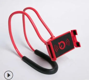 White universal smartphone holder with 360-degree rotating bracket on a desk