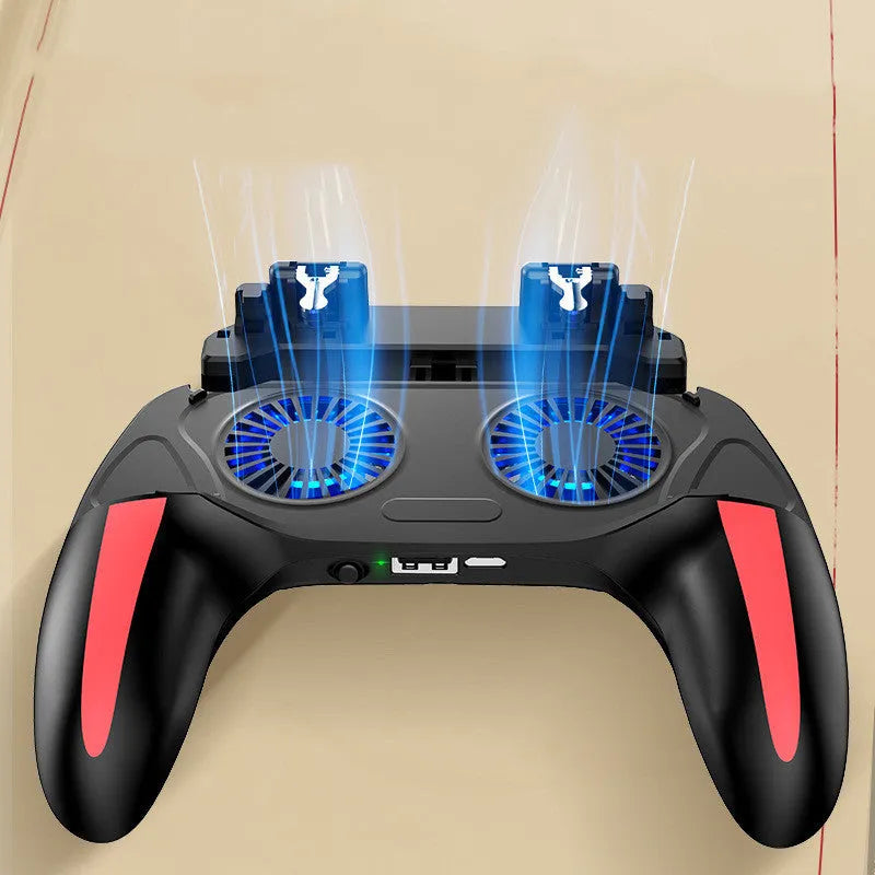 H10 mobile game controller for Android phones showing touch screen interface and compatible phone size range.