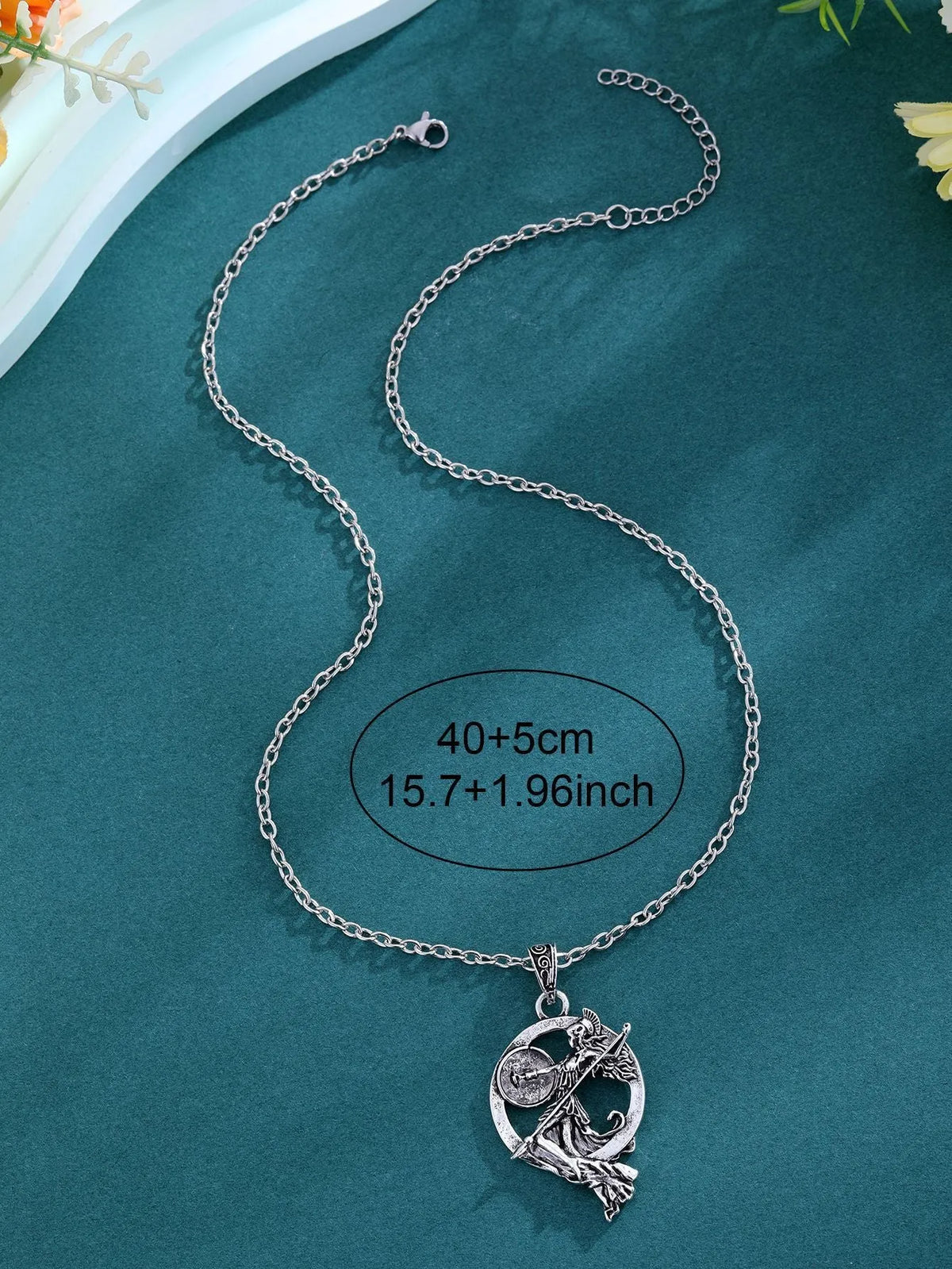 War Goddess Necklace in bronze tone retro fashion costume jewellery pendant for cosplay and themed outfits