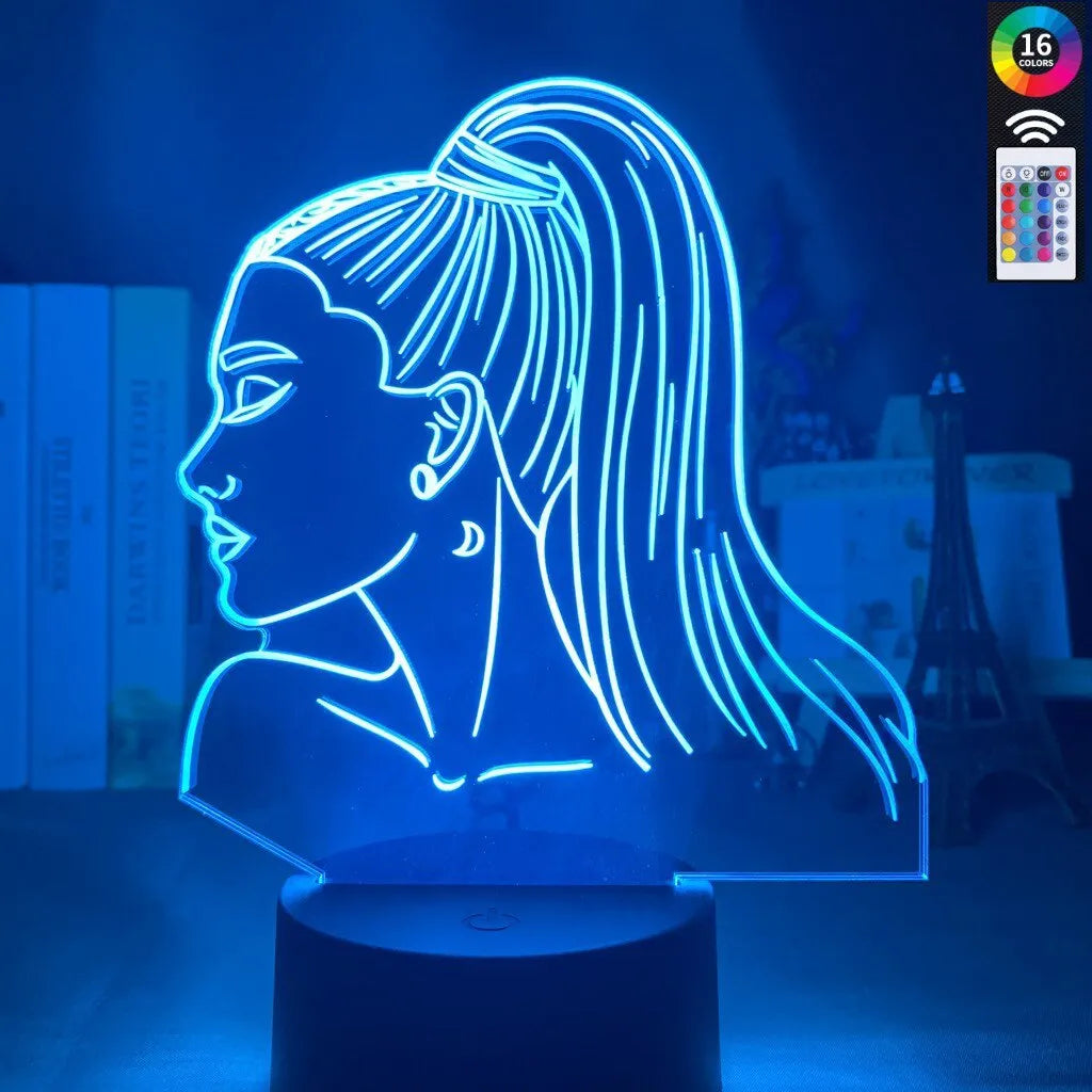 3D acrylic LED night light in European style showing dimensional shade design