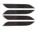 Tesla Model S carbon fibre door handle protection patches with textured drip pattern design