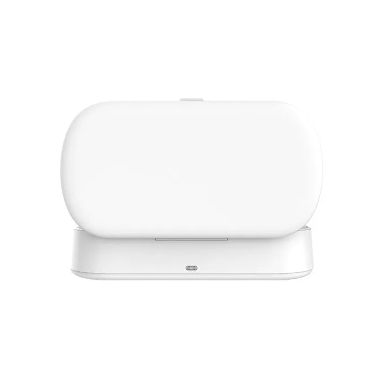 White ABS wireless sterilizer box with UV light for disinfecting phones and jewelry
