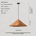 Silent Style woven rattan ceiling pendant lamp in a natural zen design.