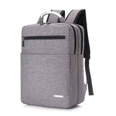 Multifunction business notebook computer bag in hemp yarn calendering fabric with shoulder straps, shown in one of four colours.