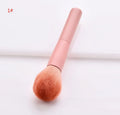 10-piece wooden handle makeup brush set with nylon bristles in various sizes