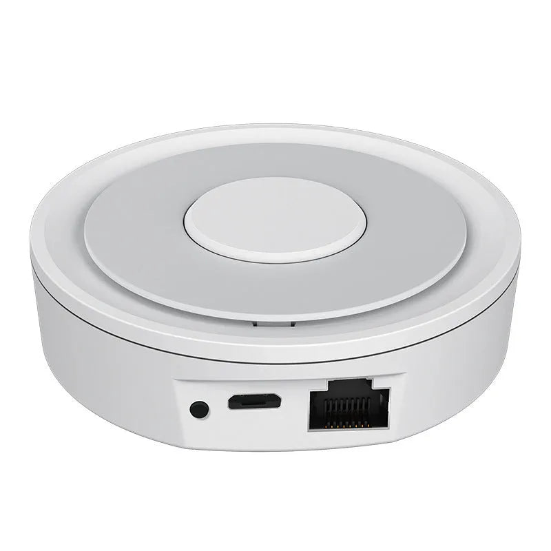 White square ZigBee smart home gateway with 55 metre wireless range