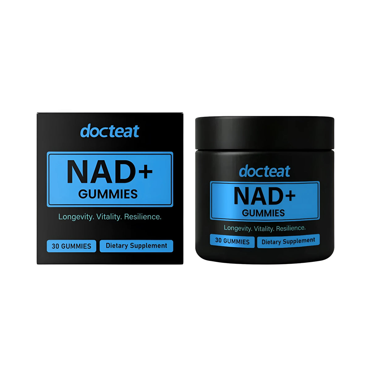 Pack of 30 soft green super food candy gummies containing NAD and nicotinamide nucleoside.