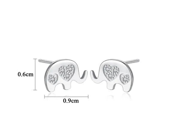Geometric silver Korean ladies earrings with gem setting, in gold and silvery colours.