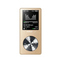 Gold silver black MP3 lossless music player with 1.8 inch screen and Walkman recorder functionality