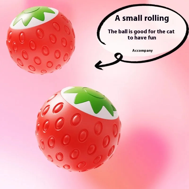 Self-Hi electric cat rolling ball toy in orange and green, made from ABS and silicone for interactive play
