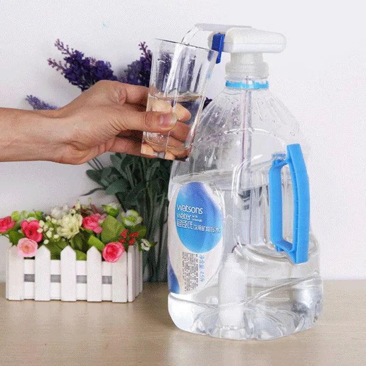 Electric water pumping device with silicone straw for milk and juice transfer