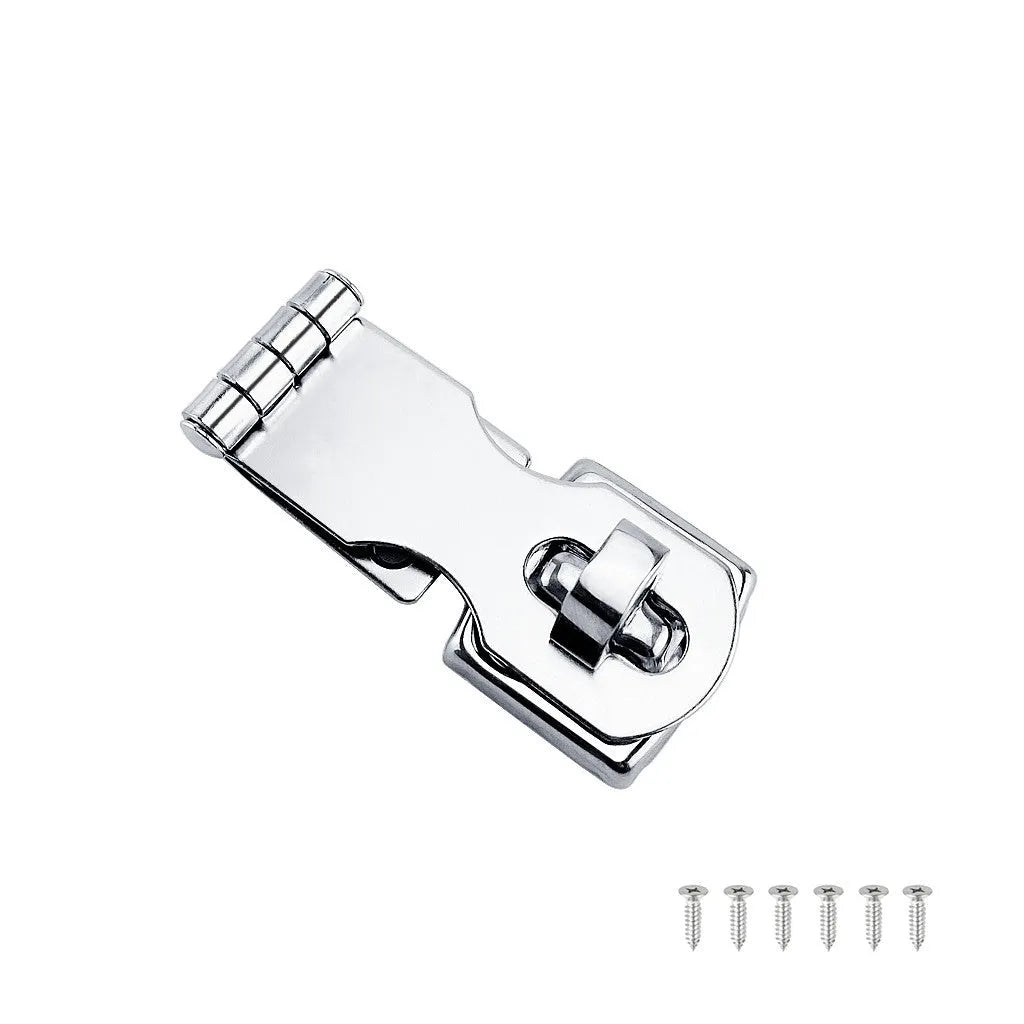 Silver 304 stainless steel lock bolt with mirror finish for doors and cabinets