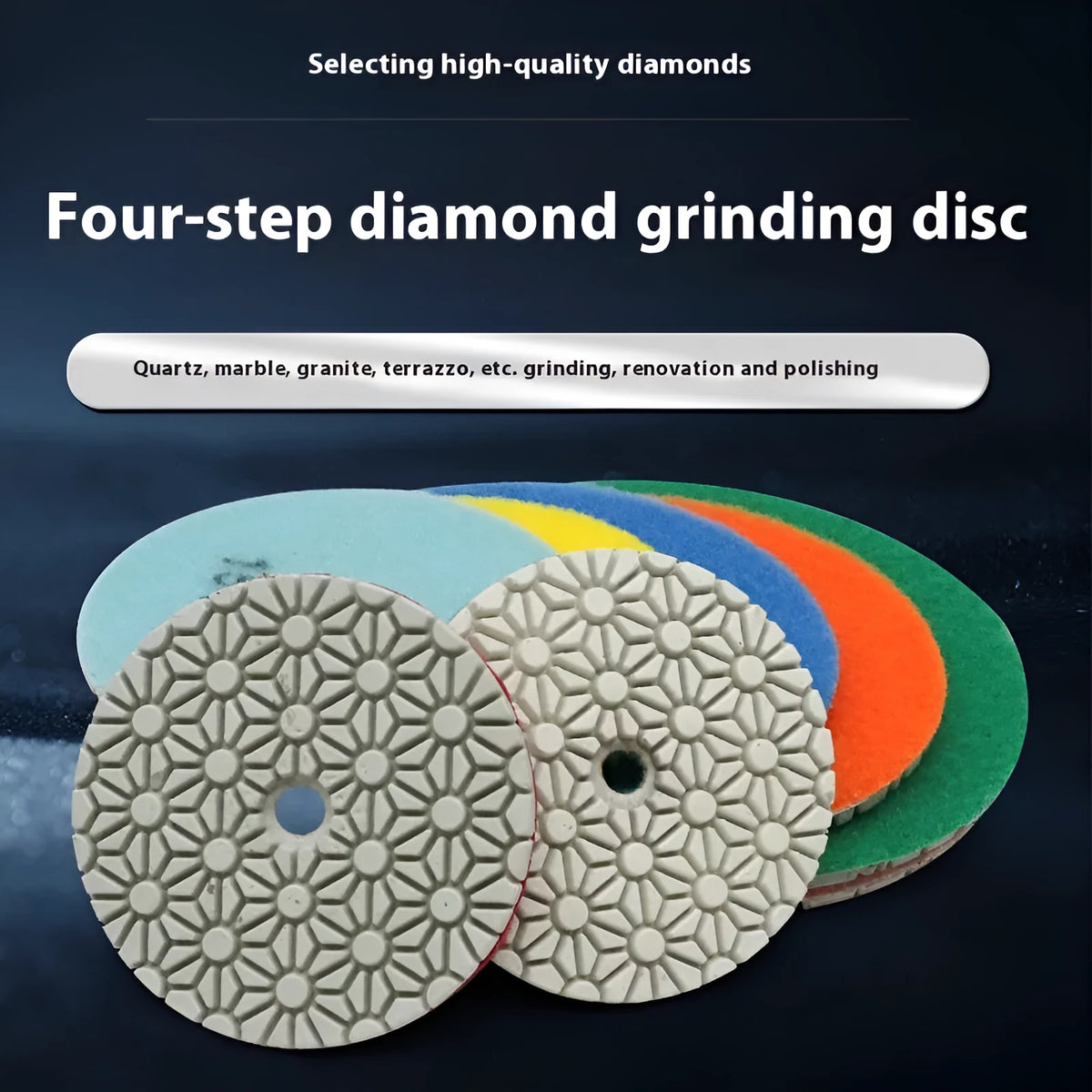 4-inch diamond polishing pad 100mm water mill grinding disc for quartz marble granite terrazzo