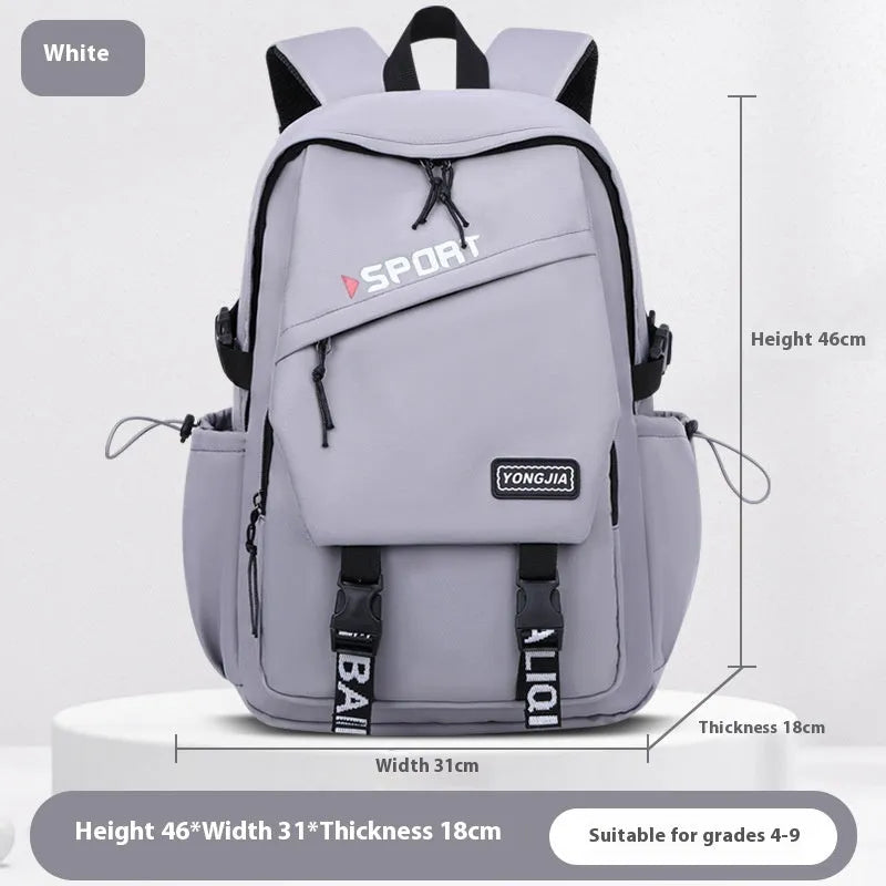 School Trends large capacity waterproof Oxford cloth backpack for girls in black, grey or purple