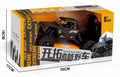 Super large black remote control off-road toy car with electric four-wheel drive and spring rod suspension