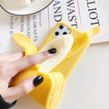 Banana coloured IMD material back cover case for iPhone 12, 13, 11, X, 7, and 6 models