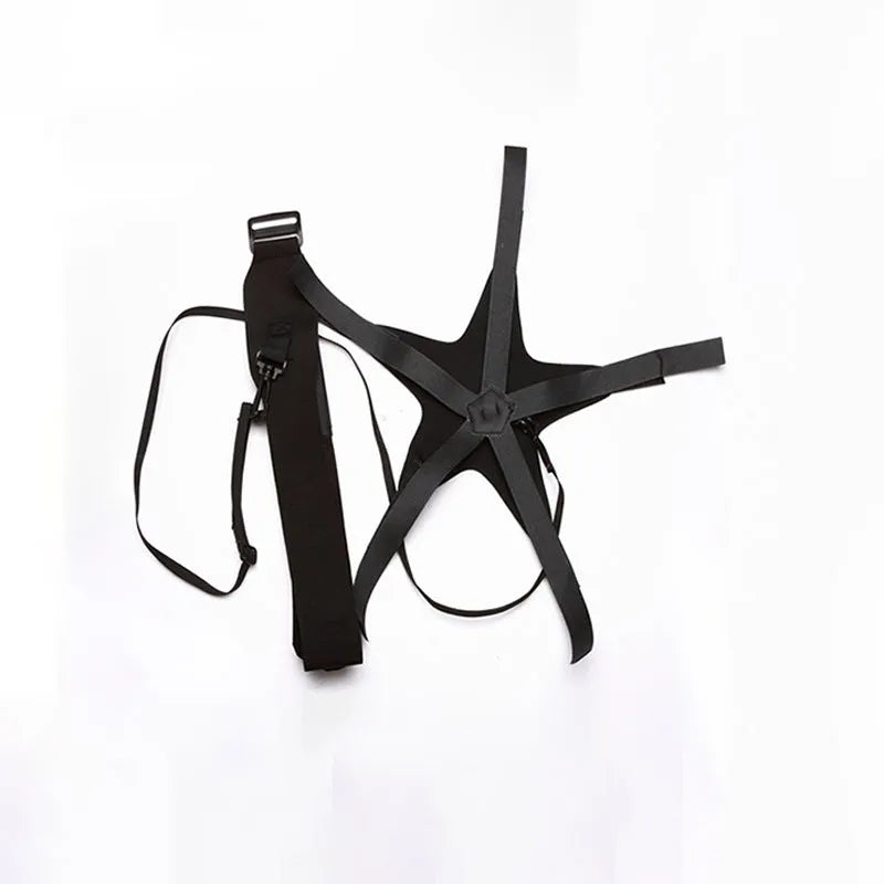 Black football juggling belt with 2 metre rope for solo training drills