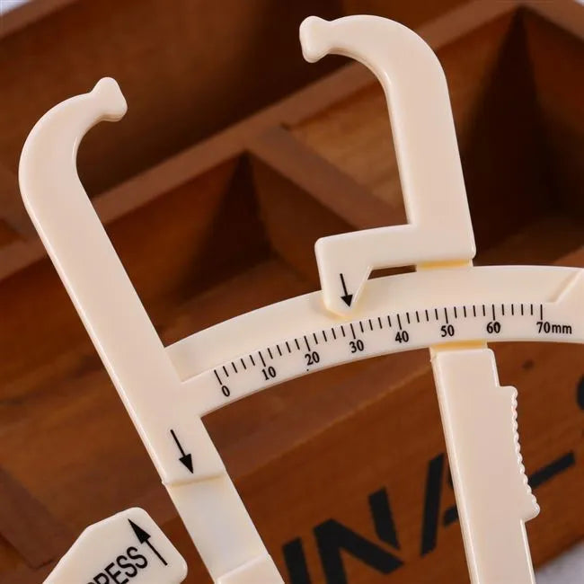 Transparent acrylic body fat caliper for precise skin fold thickness measurement