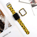 Printed pattern silicone replacement strap for Apple Watch in sizes 38mm 40mm 42mm 44mm