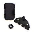 Black car phone holder with CD port bayonet mount and adjustable 50mm to 85mm clamp for 6 inch phones