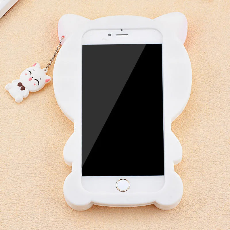 Soft silicone phone case showing edge-proof design for Samsung and iPhone models.