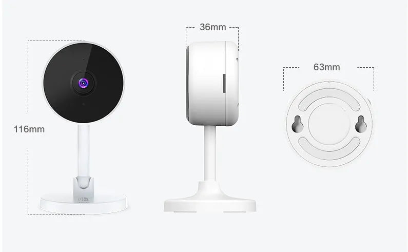 White intelligent network alarm anti-theft WiFi home monitor gun camera with 1080p resolution