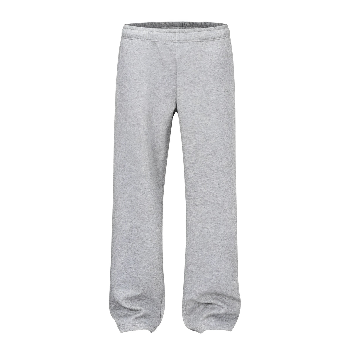Men's straight-leg cotton trousers in black or grey with wide-leg cut and mid-waist design