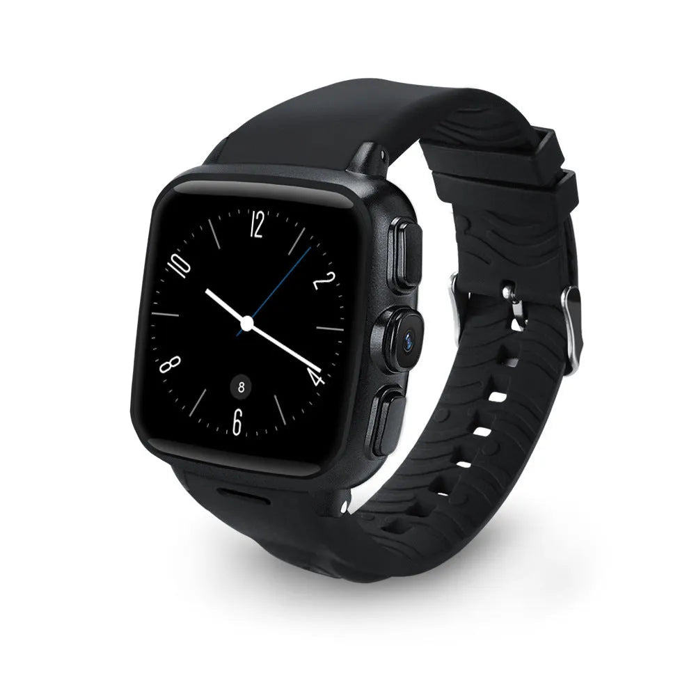 Z01 smart watch with 1.54 inch screen in black or white, showing HD touchscreen and wrist strap.