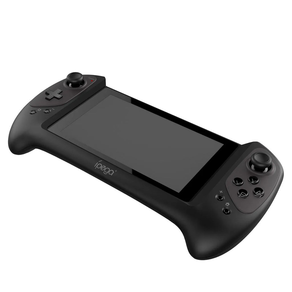 Black Bluetooth wireless gamepad controller for Nintendo Switch with ergonomic curved grip
