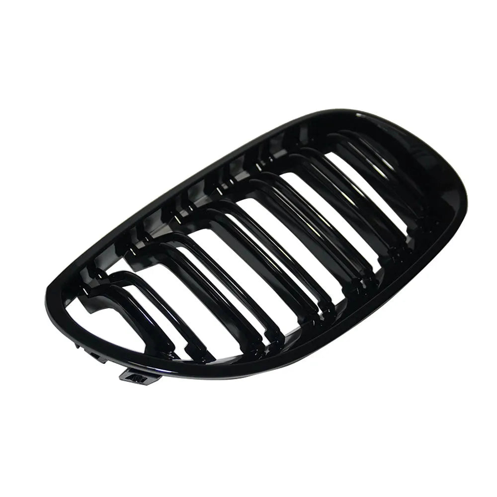 ABS carbon fibre style front grille for BMW 5-Series E60 E66 models, two-piece set