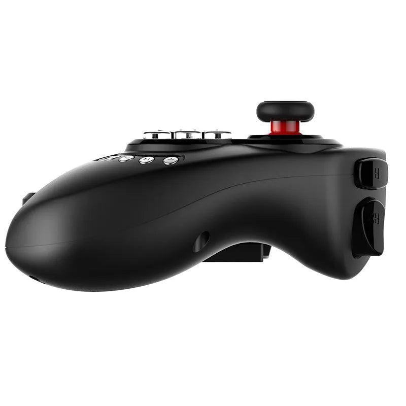 PG-9023 wireless telescopic game controller extended to hold a mobile phone.