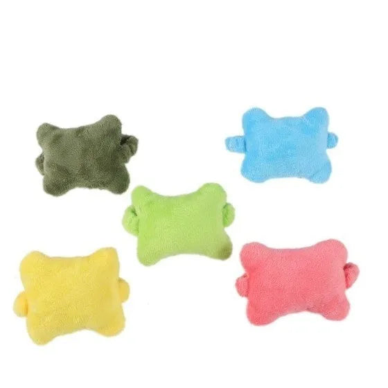 Plush wrist protector mouse pad pillow in blue, green, or pink colour for typing comfort