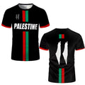 3D printed football pattern T-shirt in black spandex fabric with stereo graphic design and half sleeves