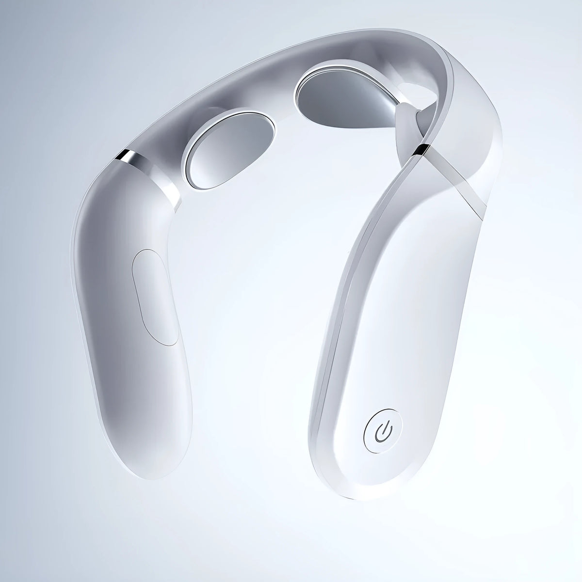 Jeeback G2 white cervical massager, 140mm x 85mm x 148mm, TENS pulse neck and back device with remote control.