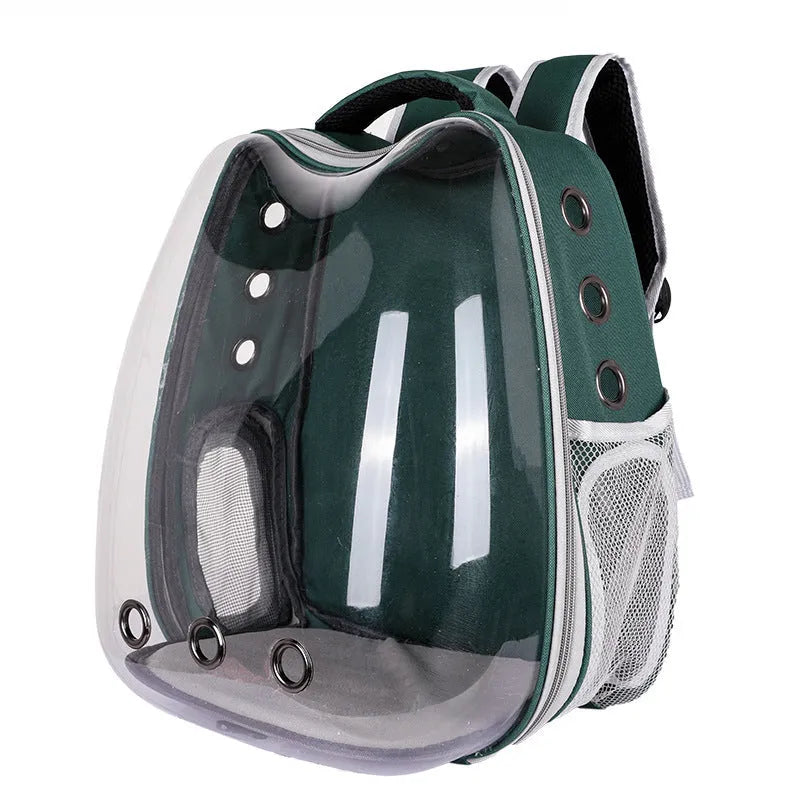 Transparent cat bag portable cat backpack hard zipper 34cm x 40cm x 28cm with cat ear colour options